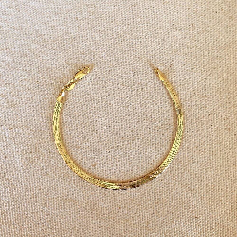 NEW GOLDFI women's herringbone bracelet in gold